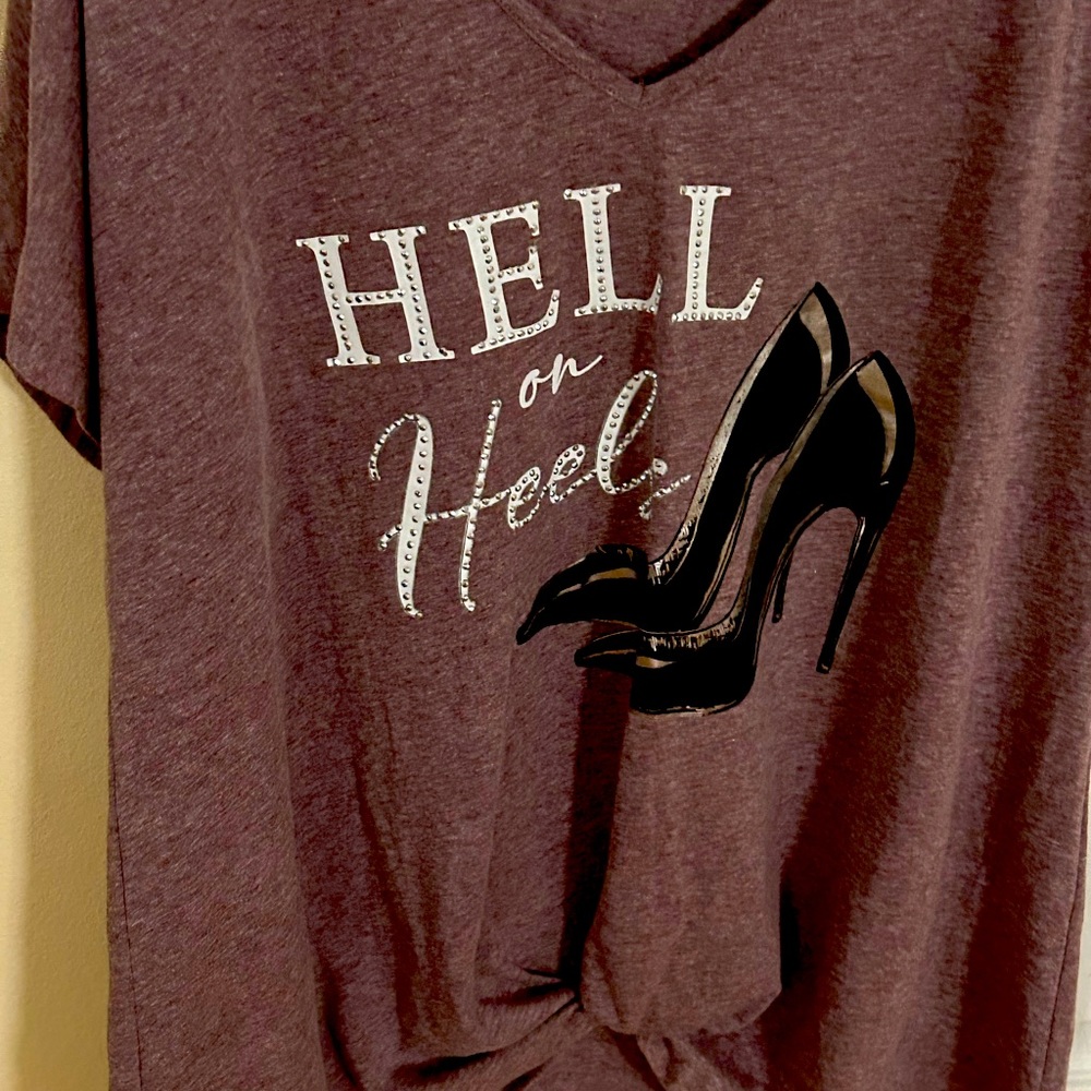 Burgundy Woman Tee.  New with tags!